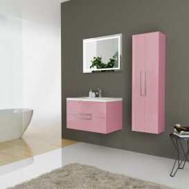 Пенал для ванної Marsan Monique 40х140 см МДФ рожевий Monique40х140pink