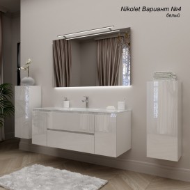 Пенал для ванной Marsan Nikolet 35х90 см МДФ белый Nikolet35х90white