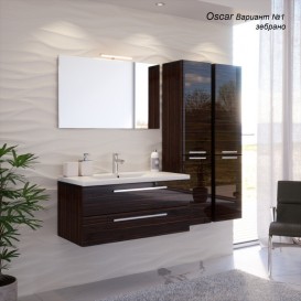 Пенал для ванної Marsan Oscar 1600 універсальний МДФ зебрано Oscar1600зебрано