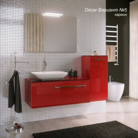 Пенал для ванної Marsan Oscar 750 лівий / правий МДФ кармін Oscar750кармин