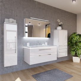 Пенал для ванной Marsan Pascal 123x35x35 правый/левый МДФ белый Pascal123x35x35белый