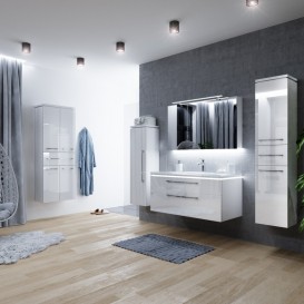 Пенал для ванної Marsan Pascal 161x35x35 правий / лівий з кошиком МДФ білий Pascal161x35x35белый-1