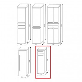 Пенал для ванной Marsan Pascal 92x35x35 левый/правый с корзиной МДФ белый Pascal92x35x35белый-1