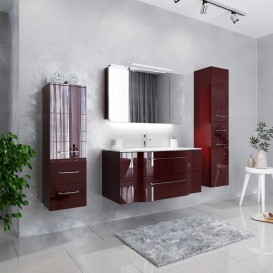 Пенал для ванної Marsan Regine 1200х350х350 см МДФ рубін глянець REGINE120Х35рубин