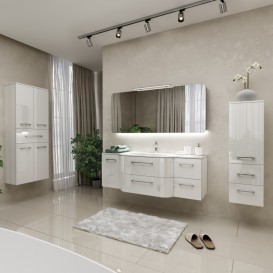 Пенал для ванної Marsan Regine 1600Х600Х350 см МДФ білий глянець REGINE160Х60белый