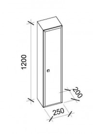 Пенал для ванної Marsan Shantal 25х120 см МДФ бісмарк глянець SHANTALбисмарк