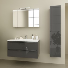 Пенал для ванної Marsan Therese 33Х160 см МДФ графіт THERESEграфит