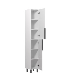 Пенал для ванной Мойдодыр Iris П-28 28х30х175 см ДСП/МДФ белый глянец 00-0009234