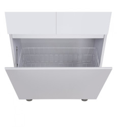 Пенал для ванної Мийдодір MoonShine П-66к 66х35х185 см ДСП білий глянець 00-0008516