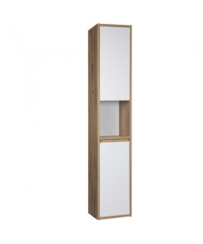 Пенал для ванной Мойдодыр Oslo Wood 33х30х174 см ДСП/МДФ дуб крафт/белый мат 00-0006380