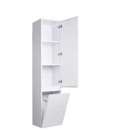 Пенал для ванной Мойдодыр Палермо П-38-к-U 38х35х195 см ДСП/МДФ белый глянец 00-00004156