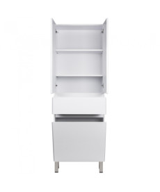 Пенал для ванної Мийдодір Unik П-66-к 66х35х195 см ДСП/МДФ білий глянець 00-0009259