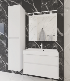 Пенал для ванної Radaway Elegant 170 підвісний ДСП/МДФ білий глянець M24170-01-01