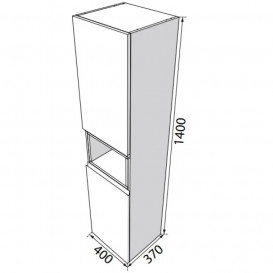 Пенал для ванної Radaway Modern 140 підвісний лівий МДФ графіт M22140-02-02L