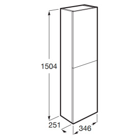 Пенал для ванної Roca Gap 34,6х25,1 см ДСП антрацит глянець A857427153