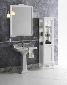 Пенал для ванной Simas Arcade с витриной 48х36 см МДФ белый лак ARMV1