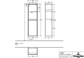 Пенал для ванной Villeroy & Boch Collaro 45,4x153,8х34,9 см петли справа МДФ глянцевый белый C03401DH