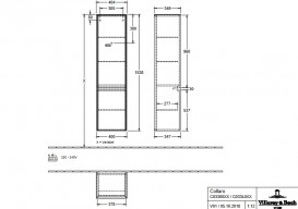 Пенал для ванної Villeroy & Boch Collaro 40,4x153,8х34,9 см петлі ліворуч з підсвічуванням ДСП північний дуб C033L0VJ