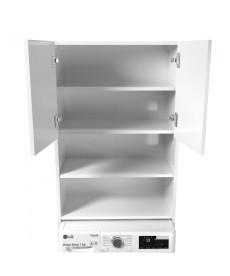 Пенал Мойдодыр Soft Line П-64 64х33,4х183 см установка над стиральной машиной ДСП/МДФ белый глянец 00-0007026