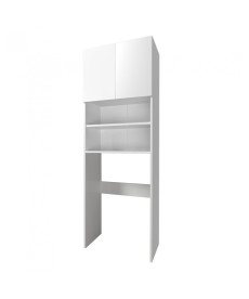 Пенал Мойдодыр Soft Line П-64 64х33,4х183 см установка над стиральной машиной ДСП/МДФ белый глянец 00-0007026