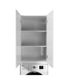 Пенал Мойдодыр Soft Line П-66 66х38х200 см установка над стиральной машиной ДСП/МДФ белый глянец  00-0007027