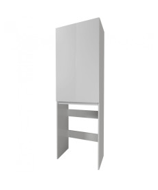 Пенал Мойдодыр Soft Line П-66 66х38х200 см установка над стиральной машиной ДСП/МДФ белый глянец  00-0007027