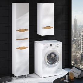 Пенал підлоговий Sanwerk Liga правий МДФ білий/мессіна MV0000387