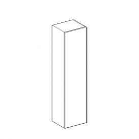 Пенал подвесной Geberit Citterio 40х160 см с одной дверью ДСП серо-коричневый дуб/черное глянцевое стекло 500.554.JJ.1