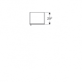 Пенал підвісний Geberit iCon 36х150 см з одними дверима і зовнішнім дзеркалом ДСП платиновий/високоглянцеве покриття 840152000