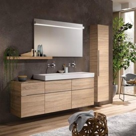 Пенал підвісний Geberit iCon 36х180 см з одними дверима ДСП натуральний дуб/меламін деревна структура 841002000