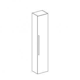 Пенал підвісний Geberit iCon 36х180 см з одними дверима ДСП лава/матове покриття 841001000