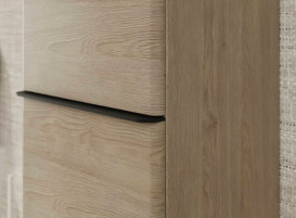 Пенал подвесной Hansgrohe Xelu Q 40х35 см петли слева МДФ натуральный дуб ручка матовый черный 54137670