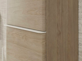 Пенал підвісний Hansgrohe Xelu Q 40х35 см петлі зліва МДФ натуральний дуб матовий білий 54137700