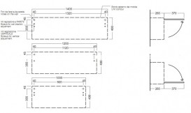 Пенал підвісний Hatria SLIDING wood system 1000x260x400 горіх / дзеркальний YXRB92