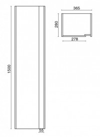 Пенал подвесной Kerama Marazzi Buongiorno 150 см МДФ европейский белый BGN.150.1\WHT.UK