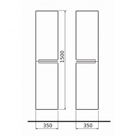 Пенал підвісний Kolo Modo білий глянець 88426000