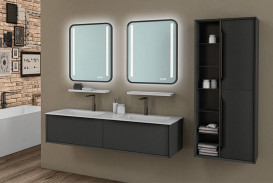 Пенал подвесной Kolpa San Ramona R 1432/640 638x300x1434 мм МДФ антрацит 514360