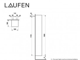 Пенал подвесной Laufen Boutique 30х30х180 см ЛДСП/МДФ темный дуб H4091311502511
