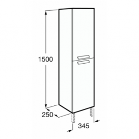 Пенал подвесной распашной Roca Debba двухдверный МДФ белый глянец A856844806