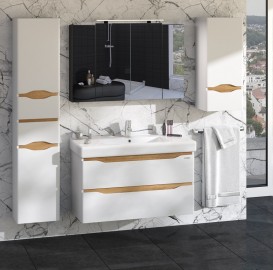 Пенал подвесной Sanwerk Liga Air правый МДФ белый/мессина MV0000396