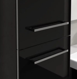 Пенал Villeroy & Boch Avento 35х40,4х176 см петлі зліва МДФ з акриловим покриттям скло чорне A89400B3