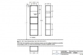 Пенал Villeroy & Boch Finion 41,8x151,6х27 см петли справа с подсветкой МДФ антрацит матовый лак/песок матовый лак G470HHGK