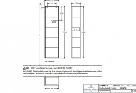 Пенал Villeroy & Boch Finion 41,8x151,6х27 см петлі праворуч з підсвічуванням ДСП шпон волоського горіха G49000GN