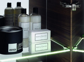 Пенал зеркальный подвесной Laufen IL Bagno Alessi One 40х30х170 см петли слева МДФ белый лак H4580320976311