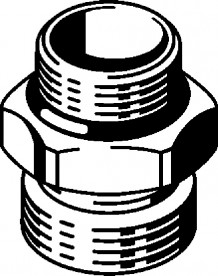 Переход на резьбовые соединения Viega Fonterra 1006.101 G½ бронза никелированная матовая 673758