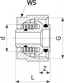 Переход на резьбовые соединения Viega Fonterra 1037 15хG¾ латунь никелированная 615796