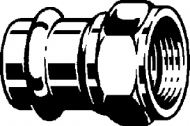 Переход на резьбовые соединения Viega Sanpress 2263 с SC‑Contur 28хG1¼ бронза 265700