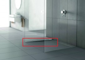 Перехідна панель для підлоги ACO ShowerStep 990 мм ліва НЕ полірована нержавіюча сталь 9010.72.45