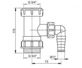 Перехідник AlcaPlast 5/4 