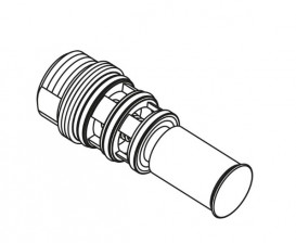 Перемикач для настінного змішувача для ванни Tres хром 29955306